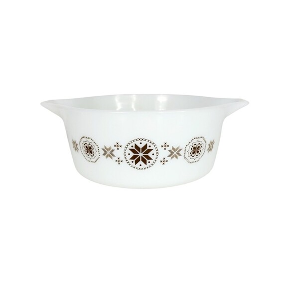 Vintage 60s Pyrex Town & Country 1 qt and 2.5 qt Round Casserole Dish Set of Two - Picture 16 of 16